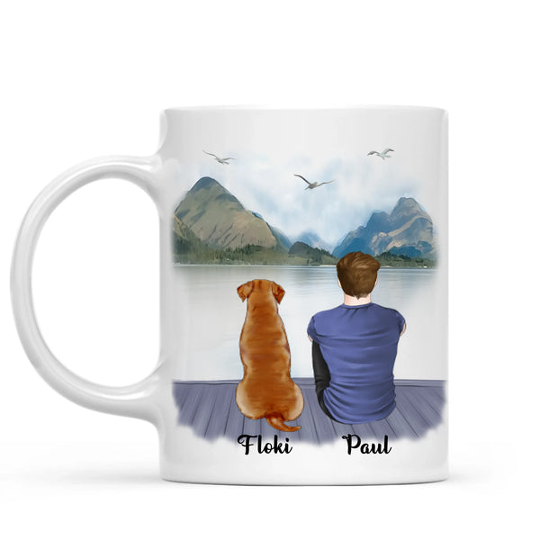 Load image into Gallery viewer, Man & Dogs - Personalised Dog Mug. Perfect Father's day gift!