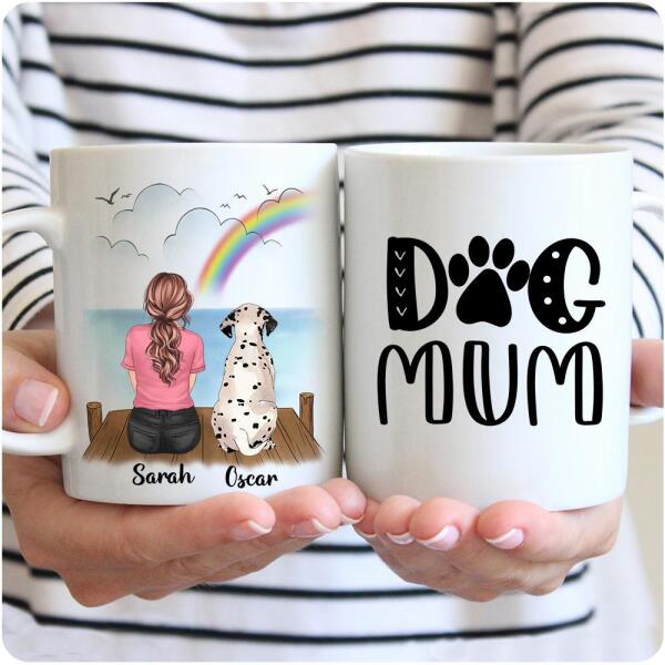 Girl & Dogs - Dog Mum Personalised Mug