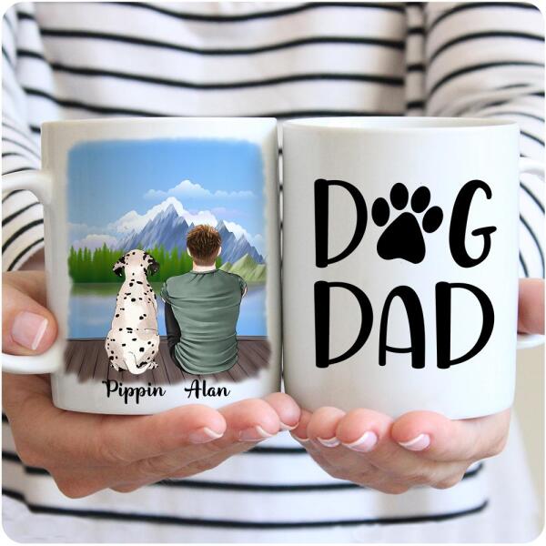 Load image into Gallery viewer, Man &amp; Dogs - Dog Dad Personalised Mug
