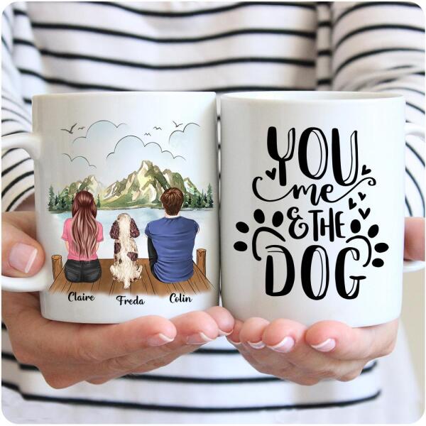 Couple & Dogs -You me and the dog Personalised Mug