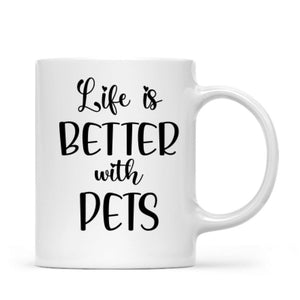 Female and Pets mug