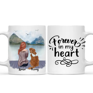 Girl & Dogs - Forever in my heart - Personalised Mug