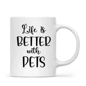 Man & Pets- Life is better with Pets- Personalised Dog Mug