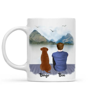 Man & Dogs - World's greatest dog dad - Personalised Dog Mug