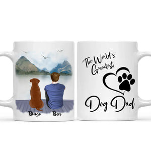 Man & Dogs - World's greatest dog dad - Personalised Dog Mug