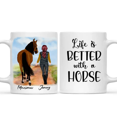 Girl and Horse Mug
