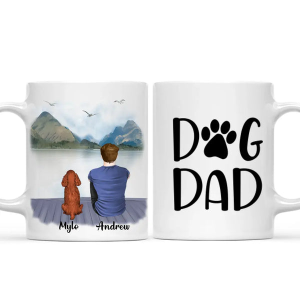 Load image into Gallery viewer, Man &amp; Dogs - Dog Dad Personalised Mug
