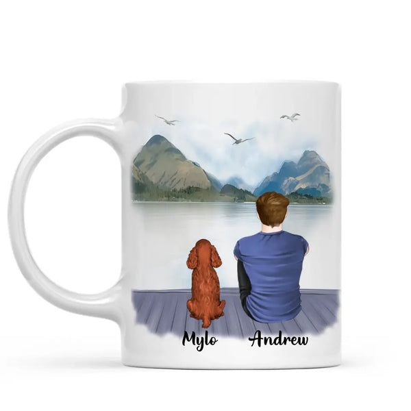 Load image into Gallery viewer, Man &amp; Dogs - Dog Dad Personalised Mug
