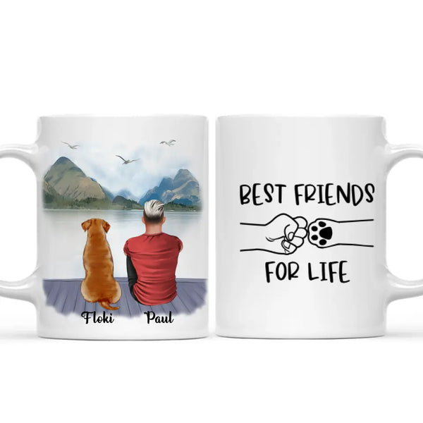 Load image into Gallery viewer, Man &amp; Dogs - Best Friends Personalised Mug
