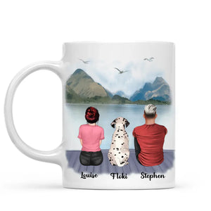 Couple & Dogs - Life is better with a dog Personalised Mug