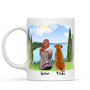 Female & Dogs - Personalised Dog Mug