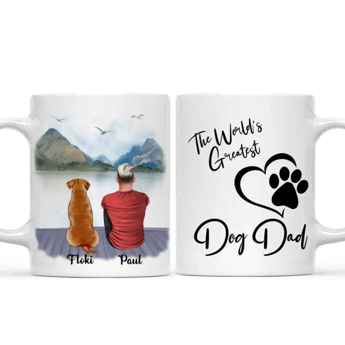 Man & Dogs - World's Greatest Dog Dad Personalised Mug