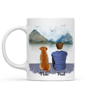 Man & Dogs - Best Dog Dad Ever Personalised Mug