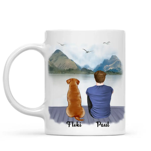 Load image into Gallery viewer, Man &amp; Dogs - Best Dog Dad Ever Personalised Mug
