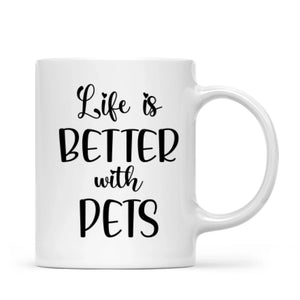 People and Pets Personalised Mug - Chose Dogs, Cats, Men, Women & Message - Live Preview