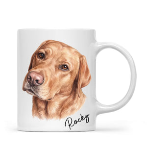 Stunning Personalised Dog Portrait Mug - Image printed on both sides