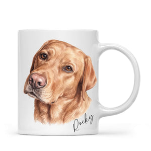 Stunning Personalised Dog Portrait Mug - Image printed on both sides