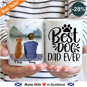 Man & Dogs - Best Dog Dad Ever Personalised Mug