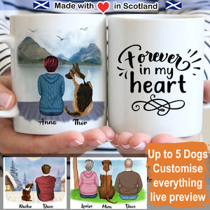 People & Pets Mug - Forever in my Heart - Message can be changed - Made in Scotland