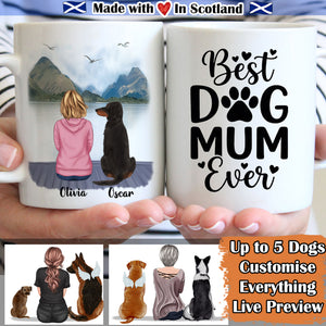 Best dog mum ever Mug - change dogs, outfits, message & more